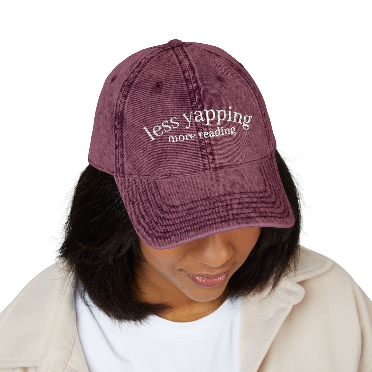 Less Yapping, More Reading - Vintage Cap