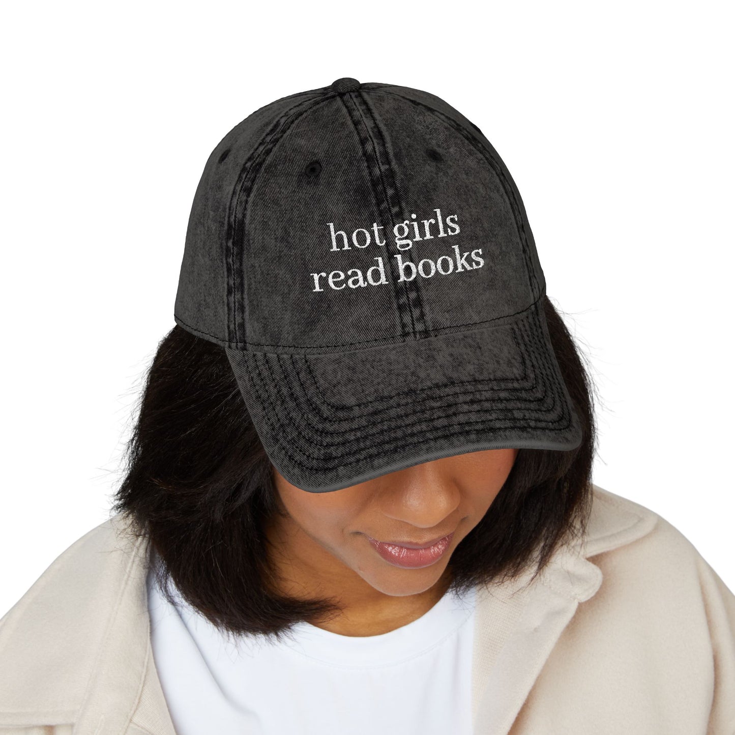 Vintage Embroidered Cap - Hot Girls Read Books