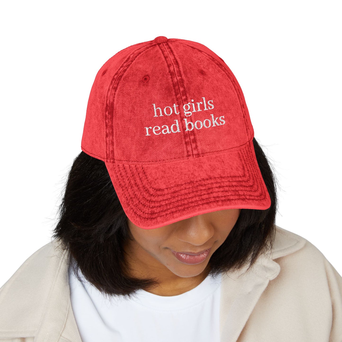 Vintage Embroidered Cap - Hot Girls Read Books
