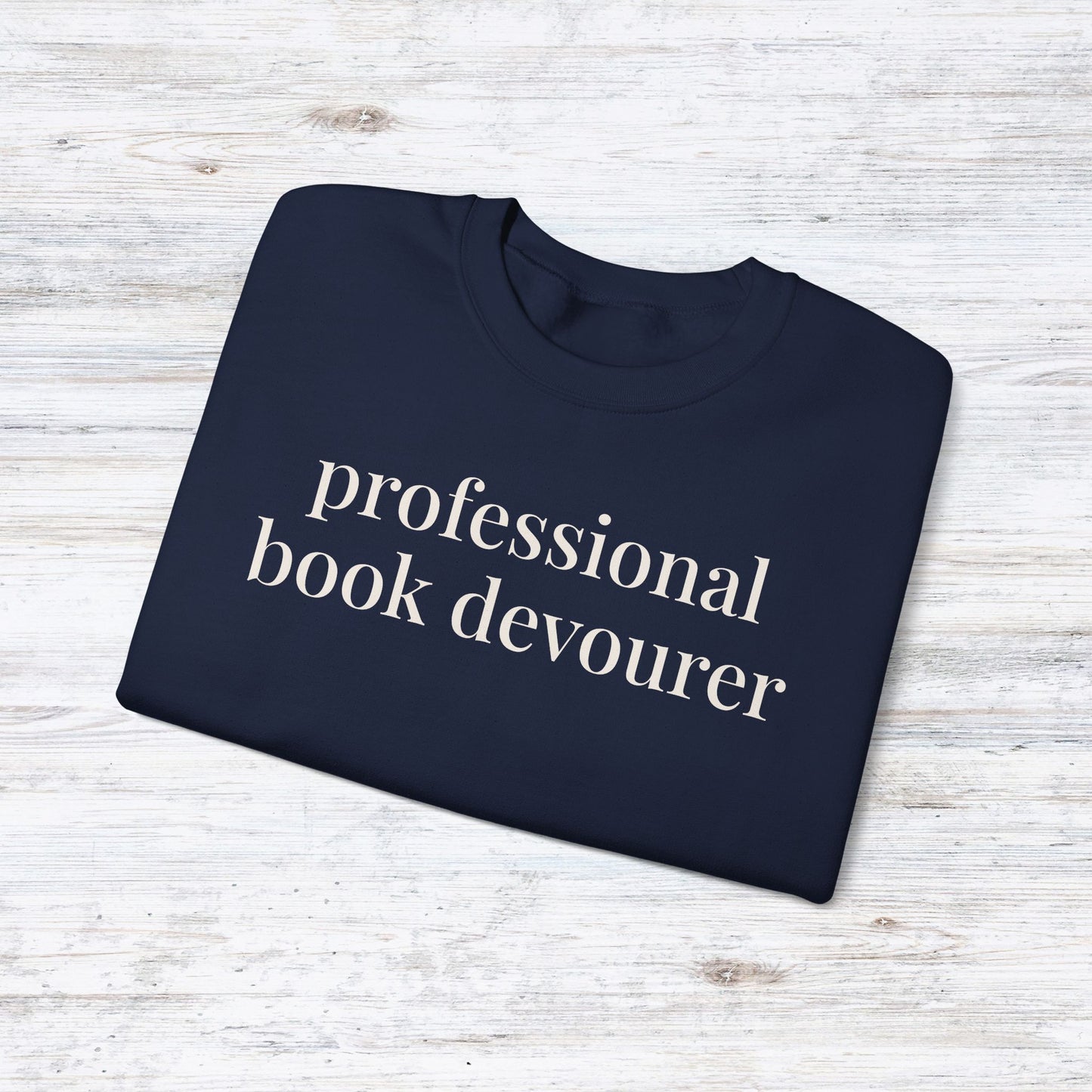 professional book devourer | reader core crewneck