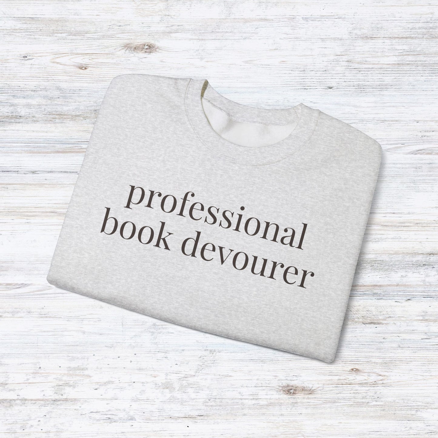 professional book devourer | reader core crewneck