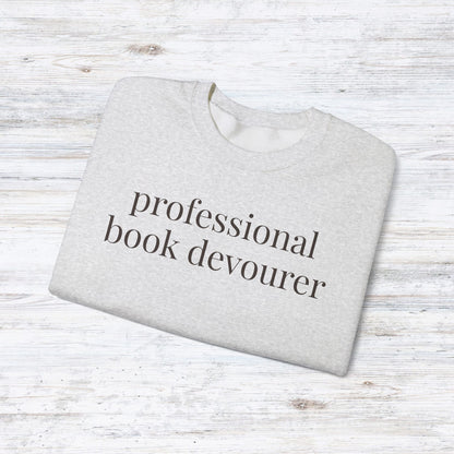 professional book devourer | reader core crewneck