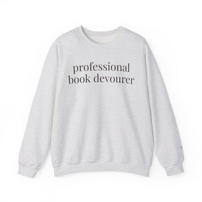 professional book devourer | reader core crewneck