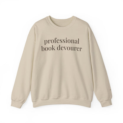 professional book devourer | reader core crewneck
