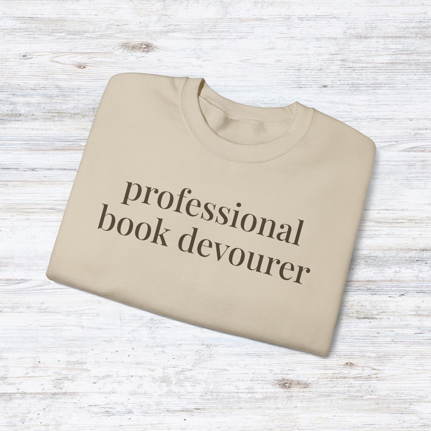 professional book devourer | reader core crewneck