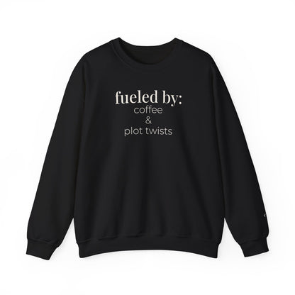 fueled by coffee & plot twists | reader core crewneck