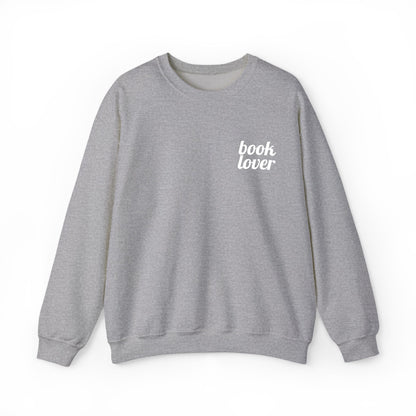 Book Lover Embroidered Sweatshirt | White Threads