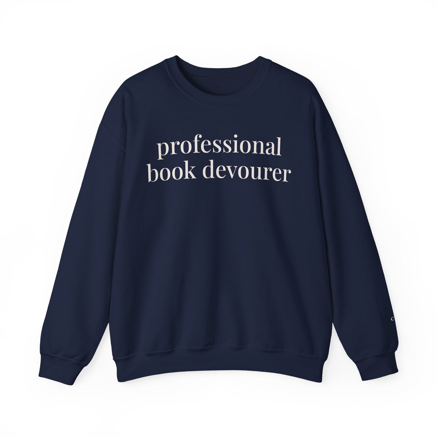 professional book devourer | reader core crewneck