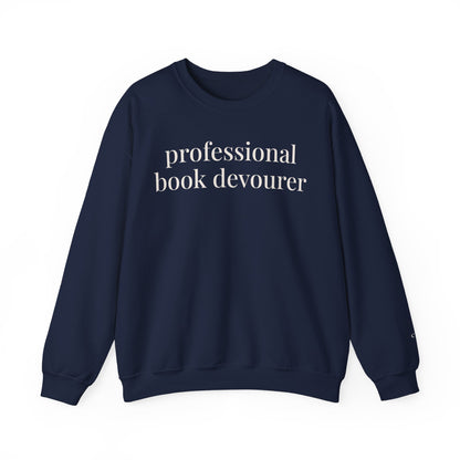 professional book devourer | reader core crewneck