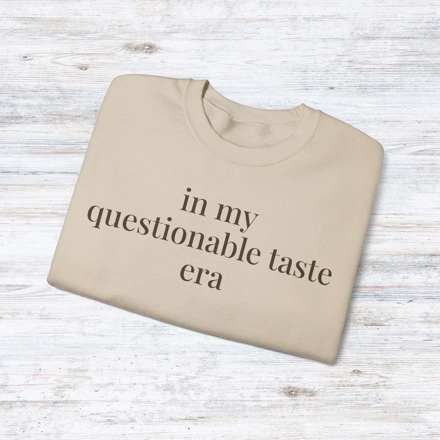 in my questionable taste era | unhinged reader crewneck
