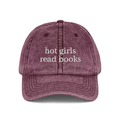 Vintage Embroidered Cap - Hot Girls Read Books