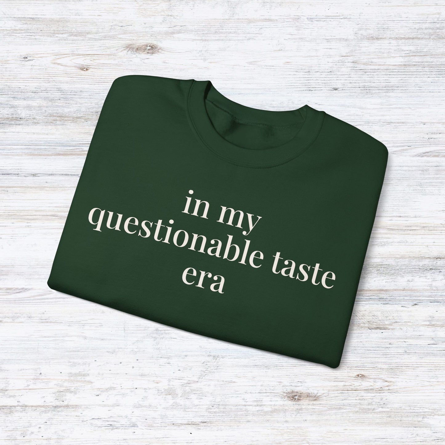 in my questionable taste era | unhinged reader crewneck