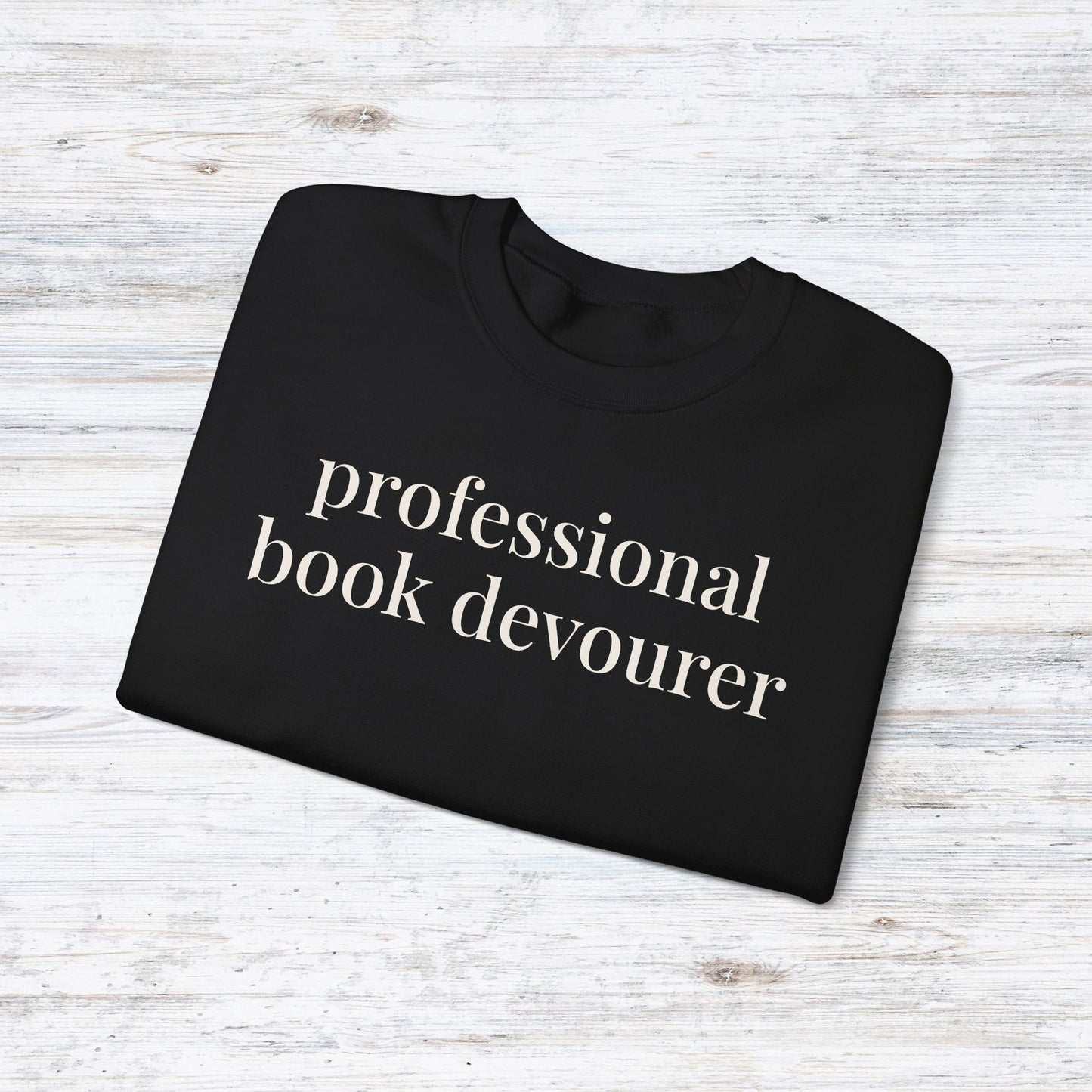 professional book devourer | reader core crewneck
