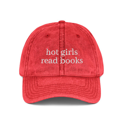 Vintage Embroidered Cap - Hot Girls Read Books