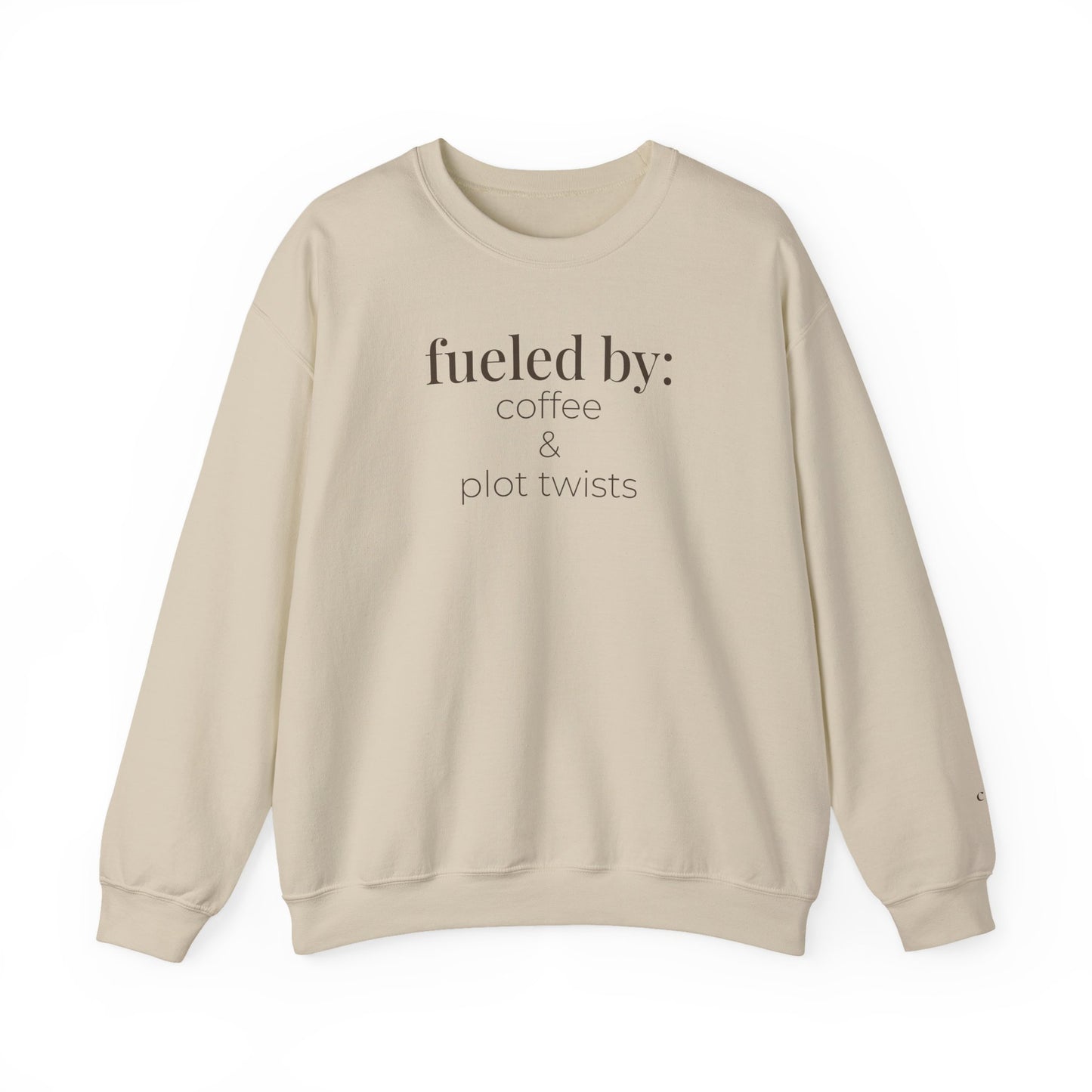 fueled by coffee & plot twists | reader core crewneck