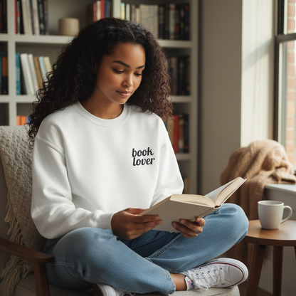 Book Lover Embroidered Sweatshirt | Black Threads