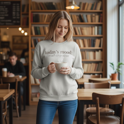 today’s mood: main character | reader aesthetic crewneck