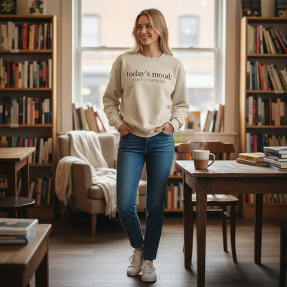 today’s mood: main character | reader aesthetic crewneck