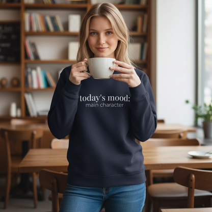 today’s mood: main character | reader aesthetic crewneck