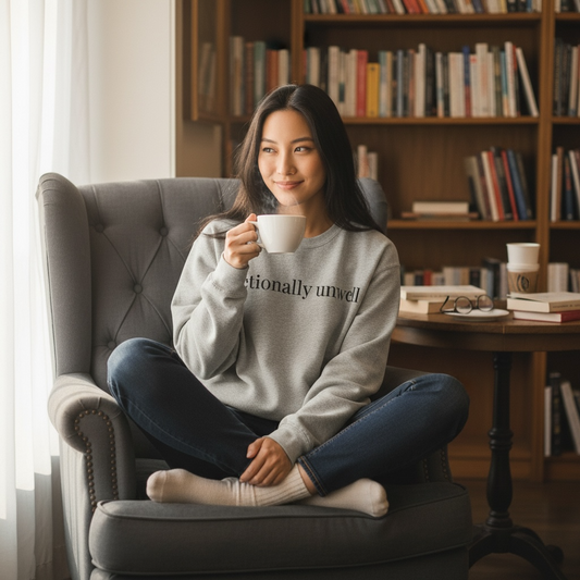 fictionally unwell | unhinged reader crewneck