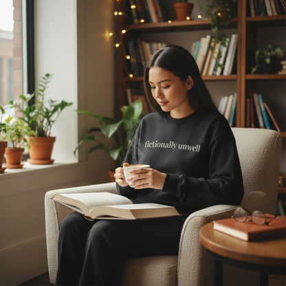 fictionally unwell | unhinged reader crewneck
