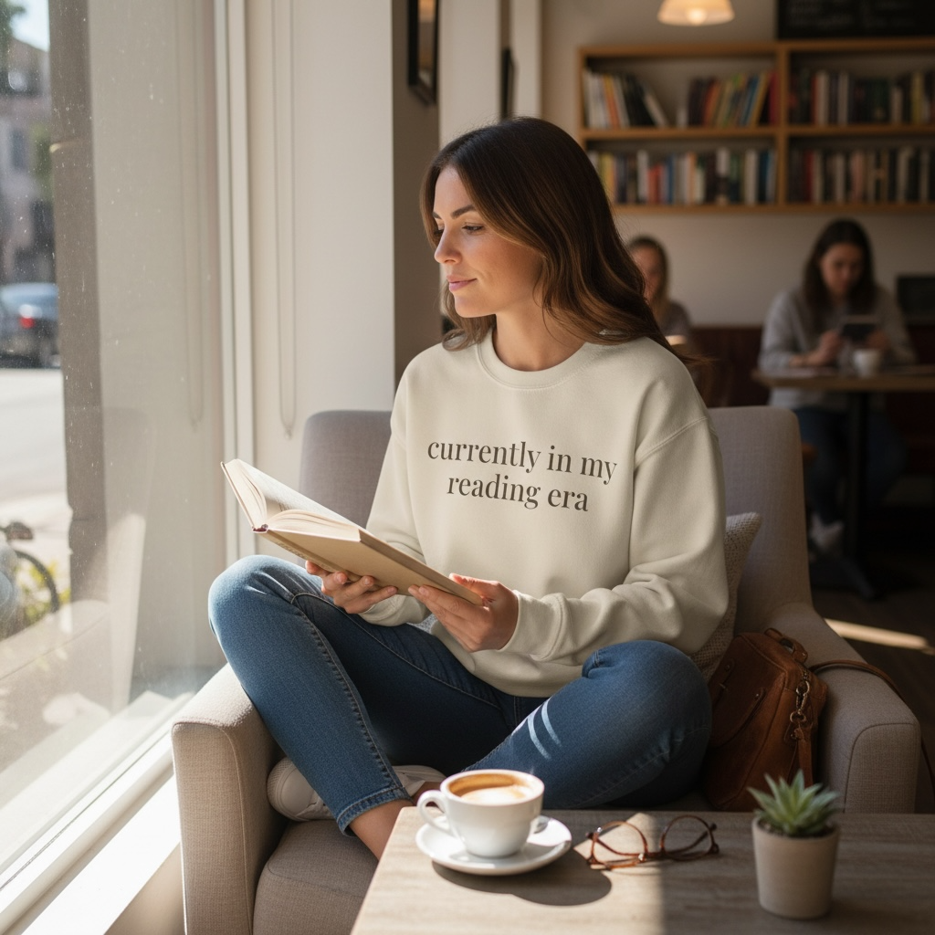 currently in my reading era | reader core crewneck