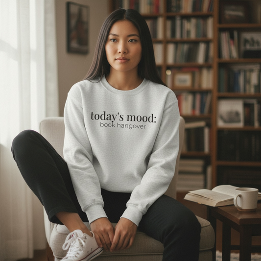 today’s mood: book hangover | reader aesthetic crewneck